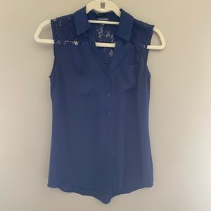 Blue Sleeveless Roz & Ali Top